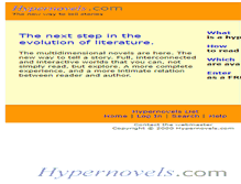 Tablet Screenshot of hypernovels.com